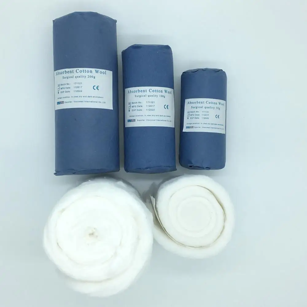 Absorbent Cotton Wool Roll/surgical Medical Absorbent Hydrophilic 50g
