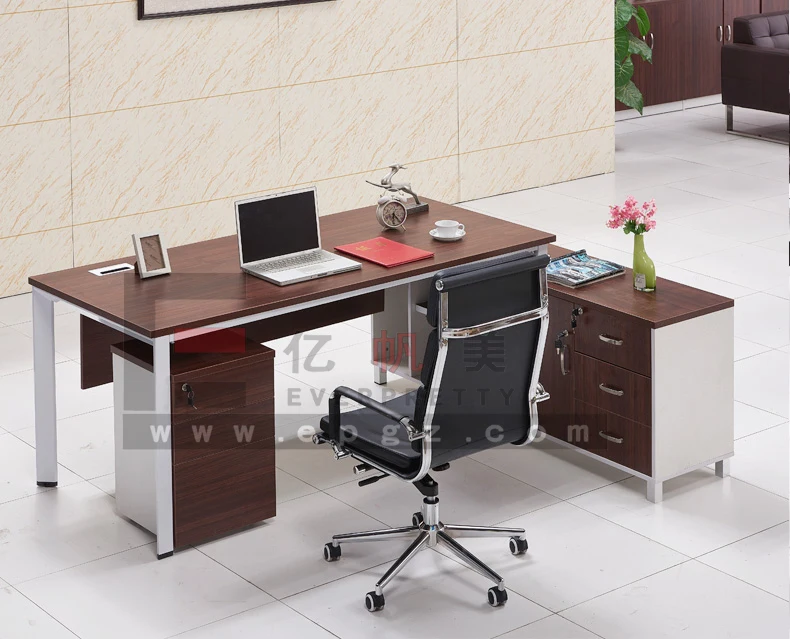 Modern Design Office Chairman Table With Side Desk Buy Office