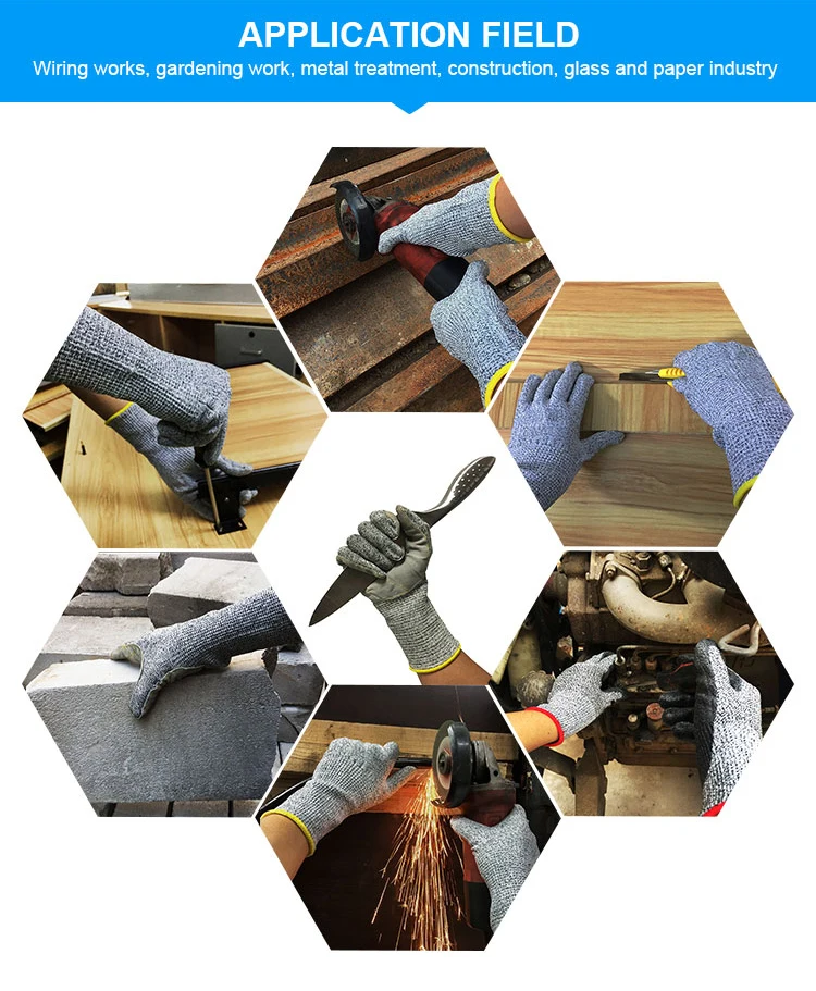 Anti Cutting Leather Gloves Long Cuff Puncture Prevention Cut Resistant