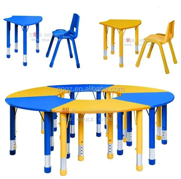 Kindergarten Furniture Factory Plastic Desk Chair Classroom Chair