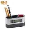 KH-CL057 KING HEIGHT High Quality Ellipse Calendar Temperature Display Multi Function Pen Container Digital Alarm Clock