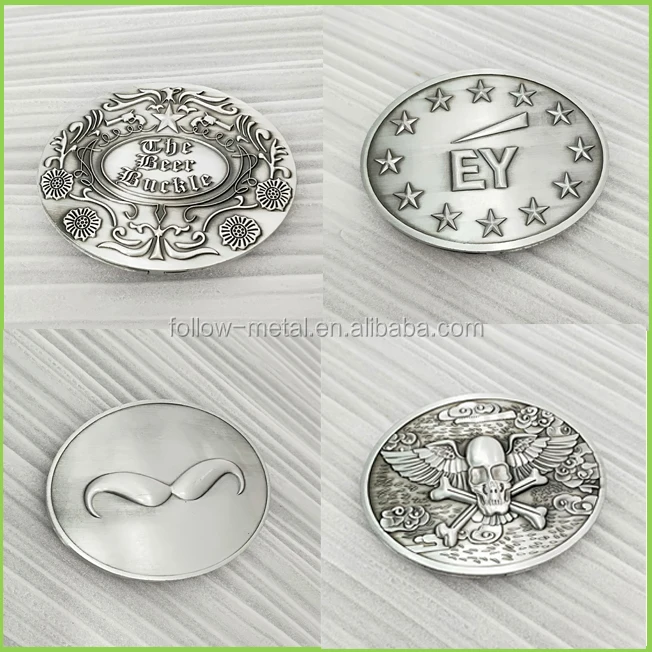 Handmade Oval Frame Western Belt Buckle,Belt Buckle Beer