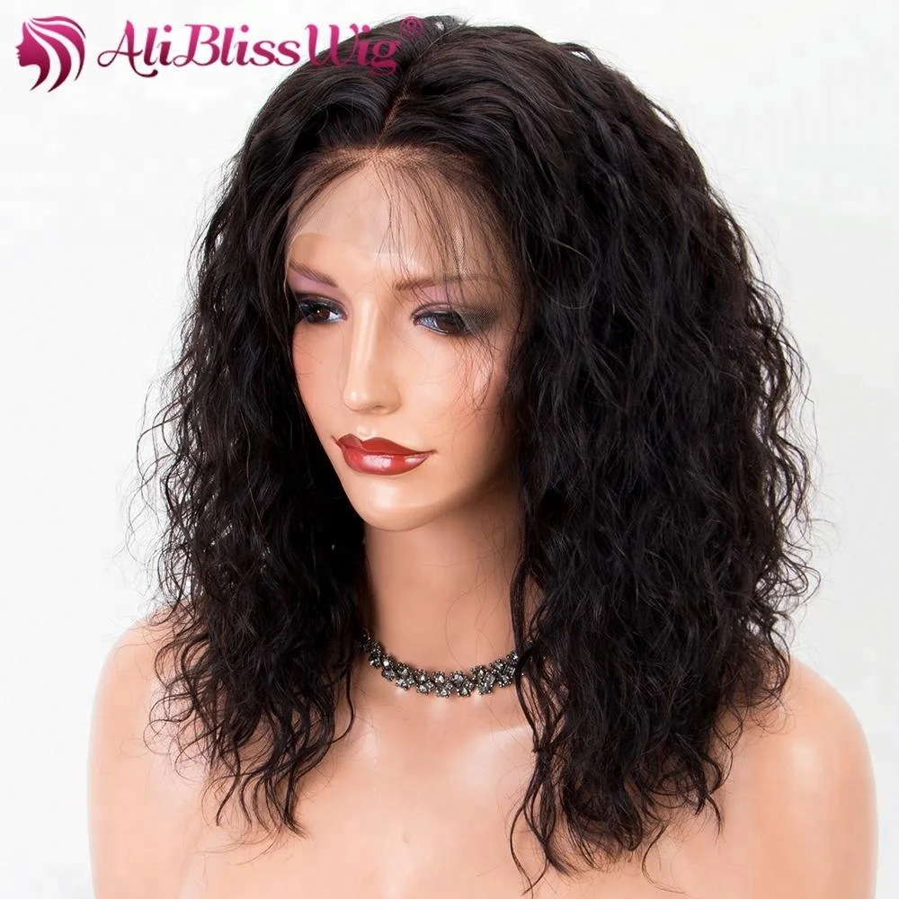 Fashion Deep Parting Short Curly Lace Wigs Natural Hairline 150