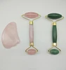 adorable handheld rose quartz roller gua sha beauty jade facial massage roller for face with box