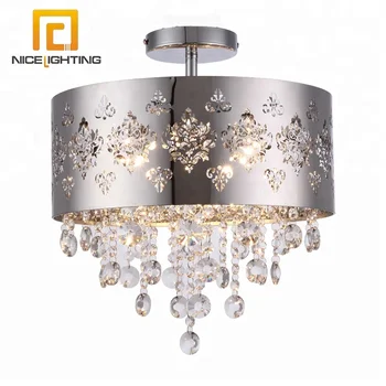 Home Lighting Luxury Design Dining Room Stainless Steel Shade Ceiling Lighting Crystal Zhongshan Ceiling Lamps Buy Home Lighting Ceiling