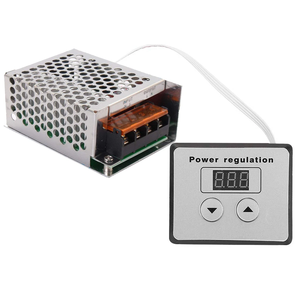 SCR Voltage Regulator Dimmer 4000W 220V AC Power Regulator Motor Speed Controls 