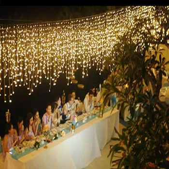 Outside Decorative Led Icicle Curtain Fairy Lights For Al Party Outside Decorative Led Icicle Curtain Fairy Lights For Al Party Supplies