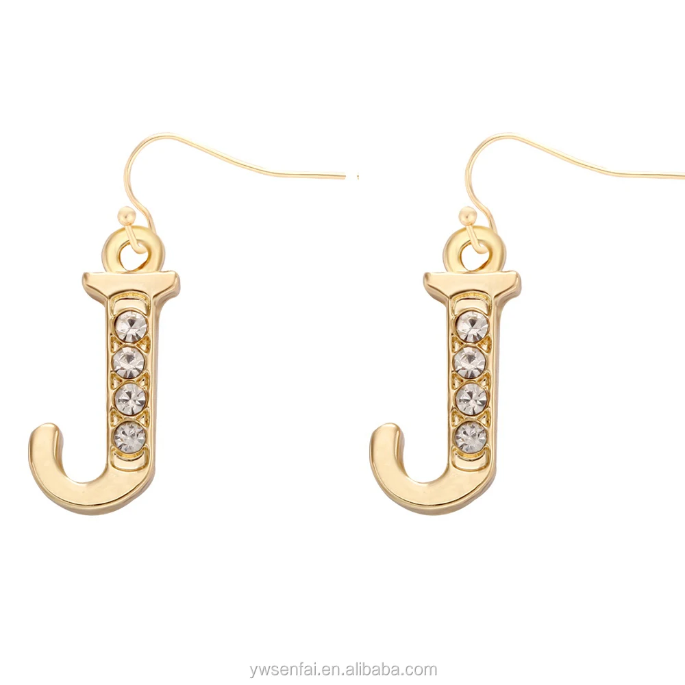 New Product J Shaped Earrings Professional Design Gold Plated New Product J Shaped Earrings Professional Design Gold Plated Alphabet Earring Drop On Alibaba