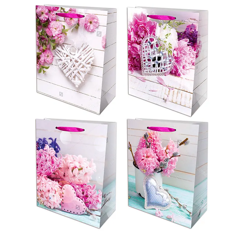 Luxury Art Paper Gift Bag Jewelry Packaging Bags For Wedding Gift