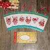 Classic Chinese Red Flower Basket Papercutting Funny Bookmarks