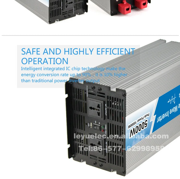 5000w power inverter 12v 24v 48v dc input ac output pure sine wave solar inverter 5000w inverter
