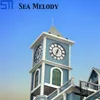 Big city alarm building tower wall clock