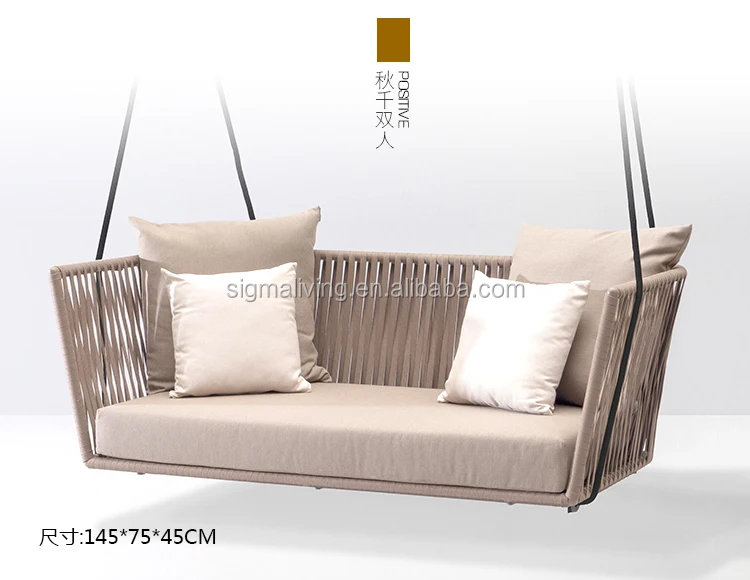 New Arrival Model Outdoor Patio Villa Leisure Way Hotel Waterproof Garden Rope Chair Sofa Sets Furniture