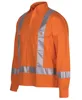 Hi vis 100% Cotton Twill Reflective Roadway Safety Workwear Shirt