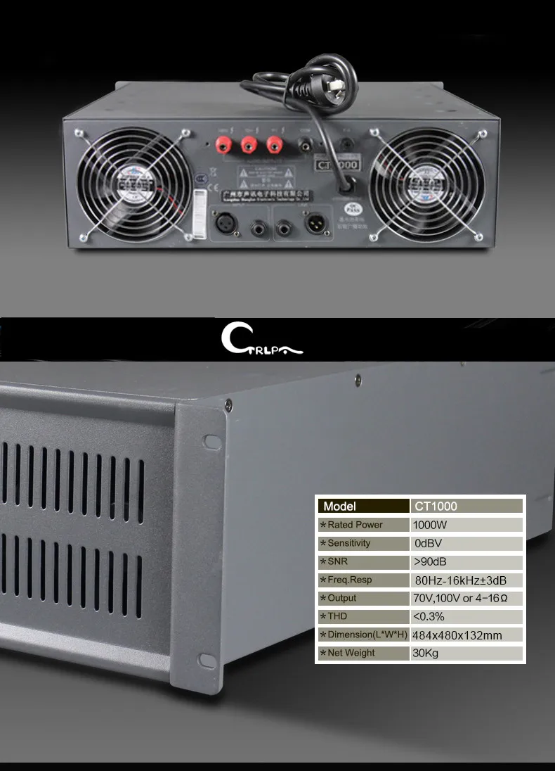 Ce Certificate Pa System Pa Amplifier Sound Audio Power Amplifier 1000w ...