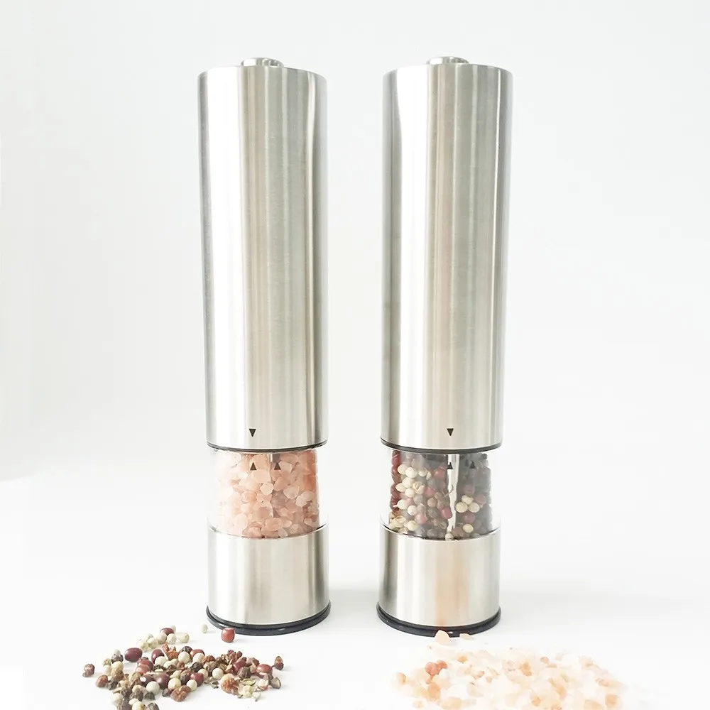 2 In 1 Electric Salt And Pepper Grinder Set With Adjustable Grind Buy