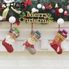 2017 3 PCS Hang Ornament Christmas Stockings Present Bags, Random Style Delivery