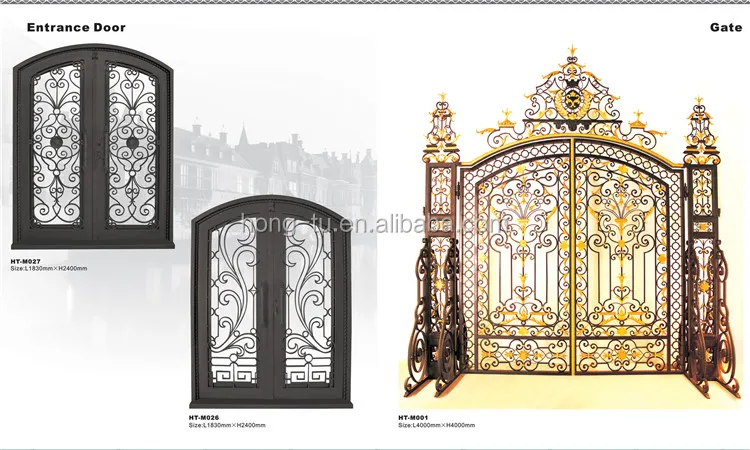 Glass and Finish Options single wrought iron door
