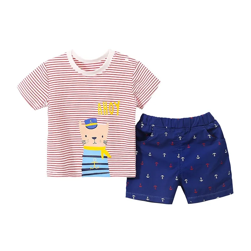 Wholesale Baby Clothes Sets Short Sleeve Tshirt+pants 2pcs Summer Baby