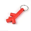 portable Tree branch shape dc3.5mm headphone Splitter 1 to 3 three jacks wityh keychain