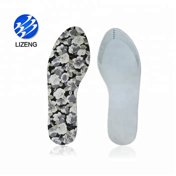 Print Design Foot Relax Thin Cotton Latex Insole Shoes Care Insole For