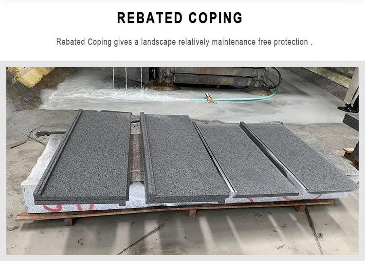 Samistone Natural Stone Stair Step Black New G684 Granite Steps with Rebated Edge