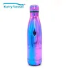 Vacuum insulated stainless steel metal cola shaped drinking water bottle bottles with custom logo for sport