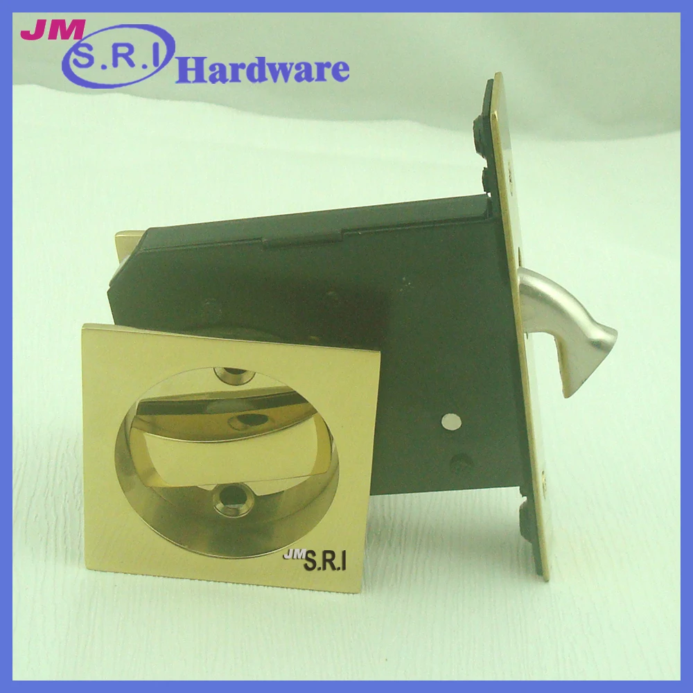 Fashional Simple Golden Stainless Steel Keyless Sliding Door Hook Lock