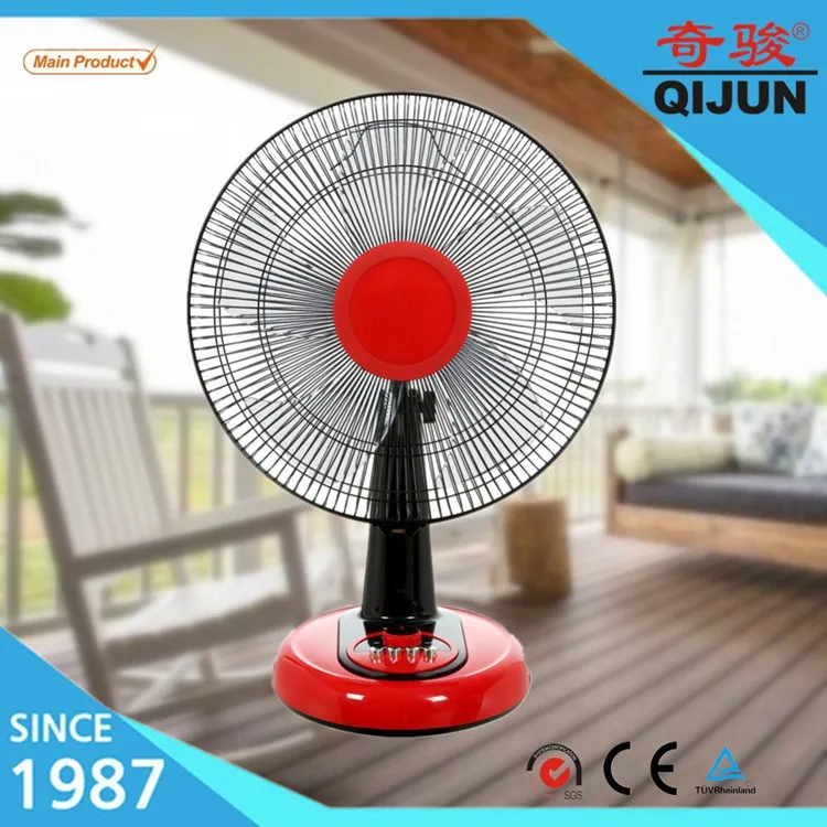 Rouge Et Noir Couleur 16 ''orient Table Ventilateur Avec Pièces De