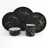 Yifan Founder 5-Piece Kitchen Dinnerware Set Plates Bowls Mugs Service for 4 Ceramic Dinner Set