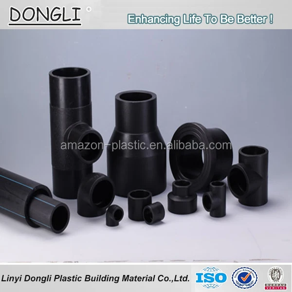 Top Quality Black Polyethylene Pipe Fittings / Plastic Pe Pipe Fittings ...