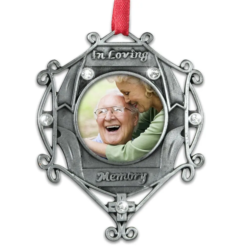 BANBERRY DESIGNS Memorial Photo Ornament - In Loving Memory Ornament - Bereavement Photo Ornament - Sympathy Gift - Condolence Gifts - Loss of a Family Member