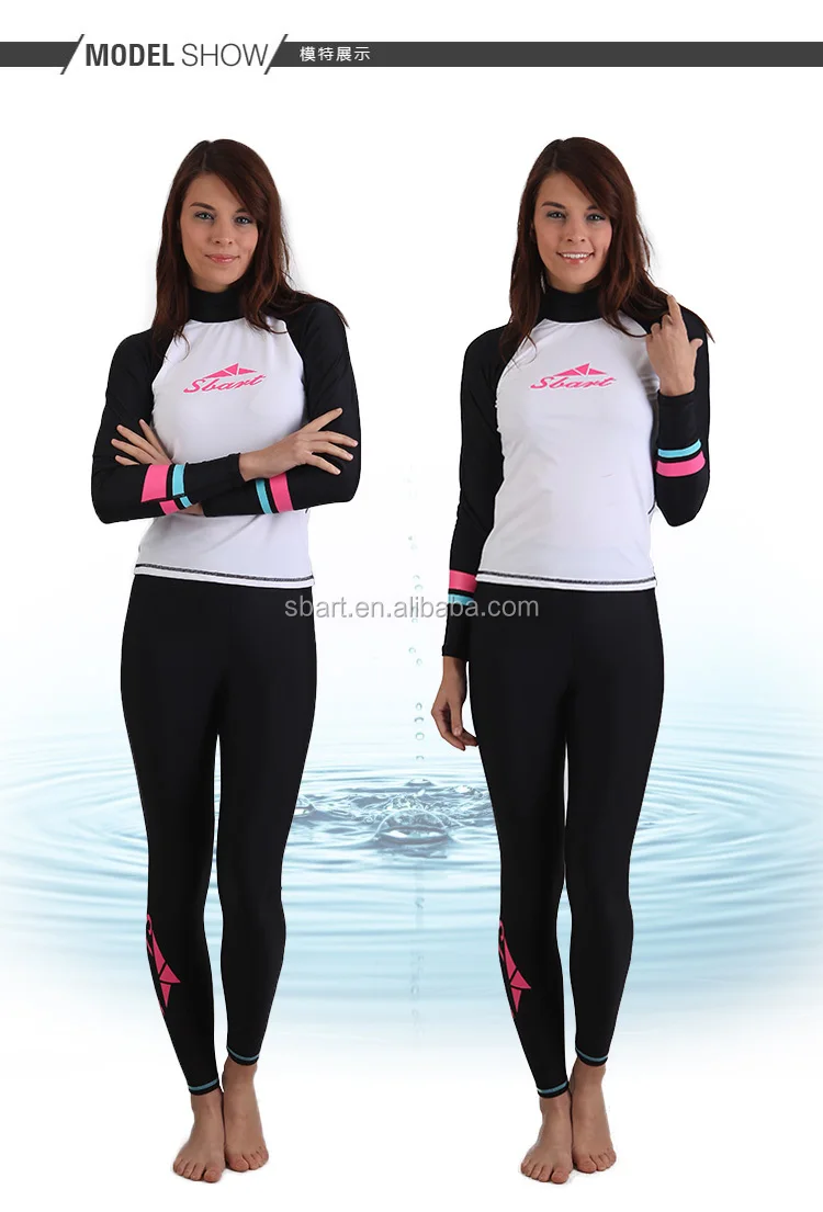 Sbart Women Long Sleeve Rash Vest UPF 50+ Swim Shirt Chlorine Resistant Rashie Women Quick Dry Surfing Rash Guard