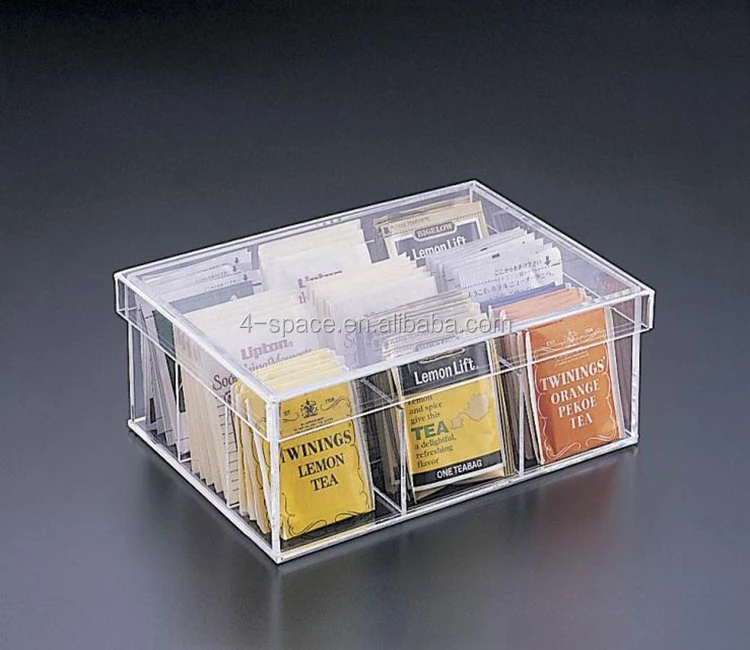 Amazing Abby - SereniTEA - 2-Pack Acrylic 3-Compartment Tea