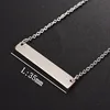 DIY Stainless Steel Blank Private Engraved Name Bar Pendant Necklace