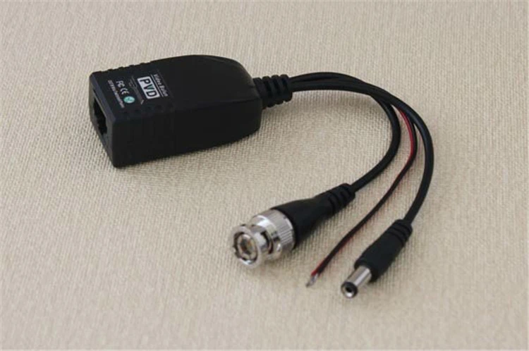 3 in 1 design single channel HD audio video power balun compatible with 5MP camera HY-2001A-HD
