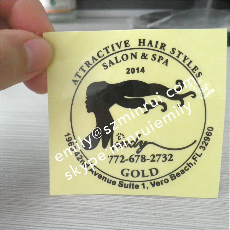Custom Printing Adhesive Logo Circle Round Transparent Stickers Or