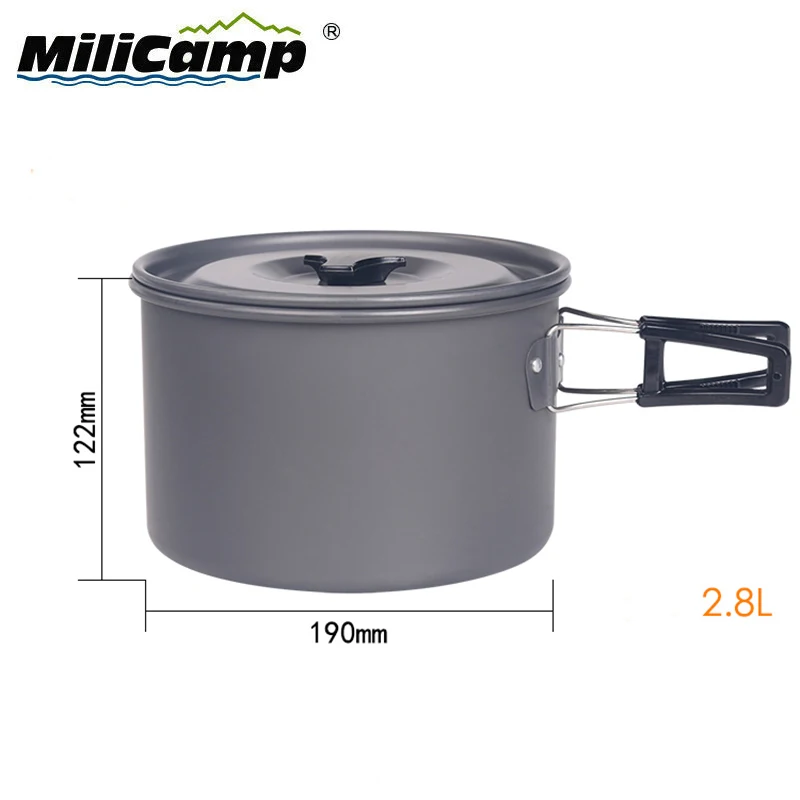 Outdoor 34 Person Hardanodized Aluminium Cook Set Camping Cookset