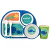 ECO Friendly BPA Free reusable Kids Bamboo Fibre Tableware set
