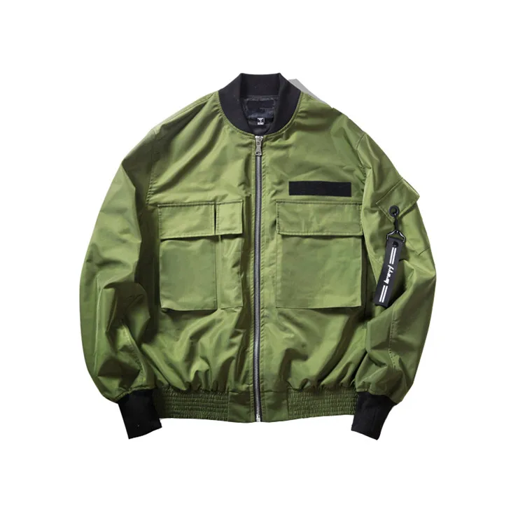 Wholesale Casual Nylon Bomber Jacket Men Custom Army Green Ma1 Bomber