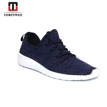 Mens Knitted Lace Up Running Shoes 