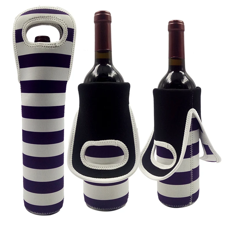 Oem Insulated Sublimation Neoprene Wine Cooler Sleeve Tote Beer Bottle