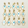 WT-P883 Wholesale Hot evil eye shell hand charm pendant with gold plated