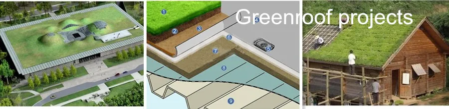 Techo Verde De La Hoja De Drenaje 8mm 20mm- De Plástico Para Techos De