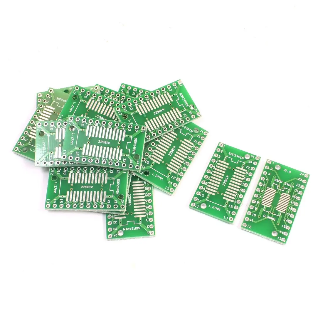 5Pcs SMD SOP24 SSOP24 TSSOP24 to DIP24 Adapter PCB IC Converter Plate