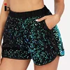 China manufacturer sequins design sexy booty shorts for women