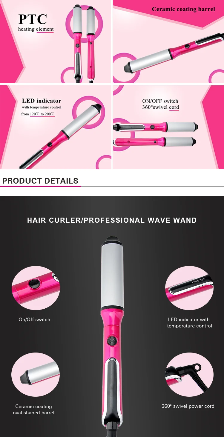 oval curling wand