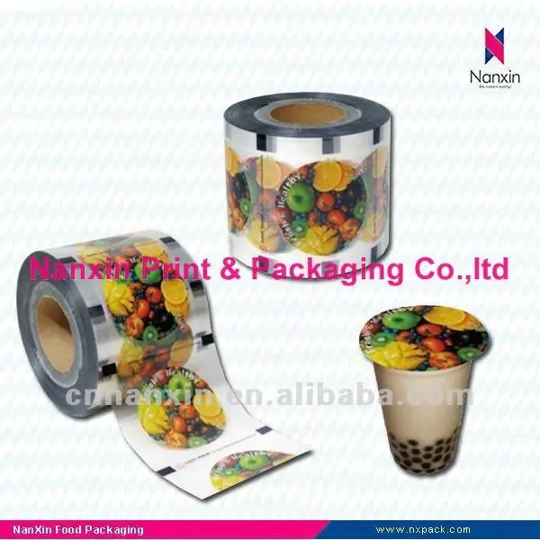 plastic cup sealing film for bubble tea cup