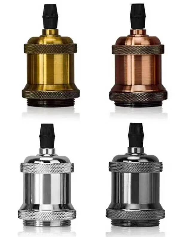 220-240V Screw Light Bulb Base holder cable Retro Vintage Filament Bulb E27 incandescent edison brass lamp socket