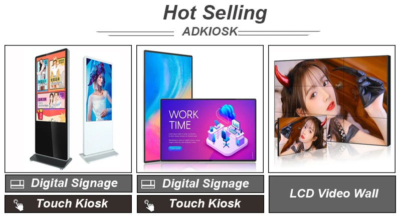 55 Inch Double Sided Lcd Vertical Advertising Monitor Touch Kiosk 